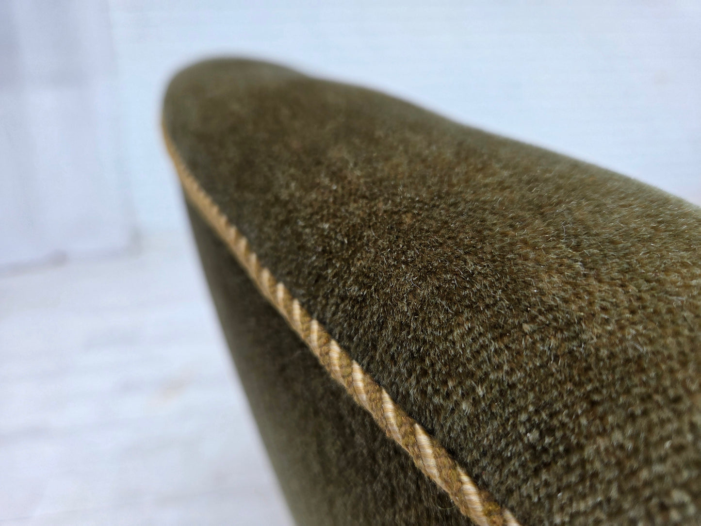 1960s, Danish 2-seater sofa, green furniture velour.