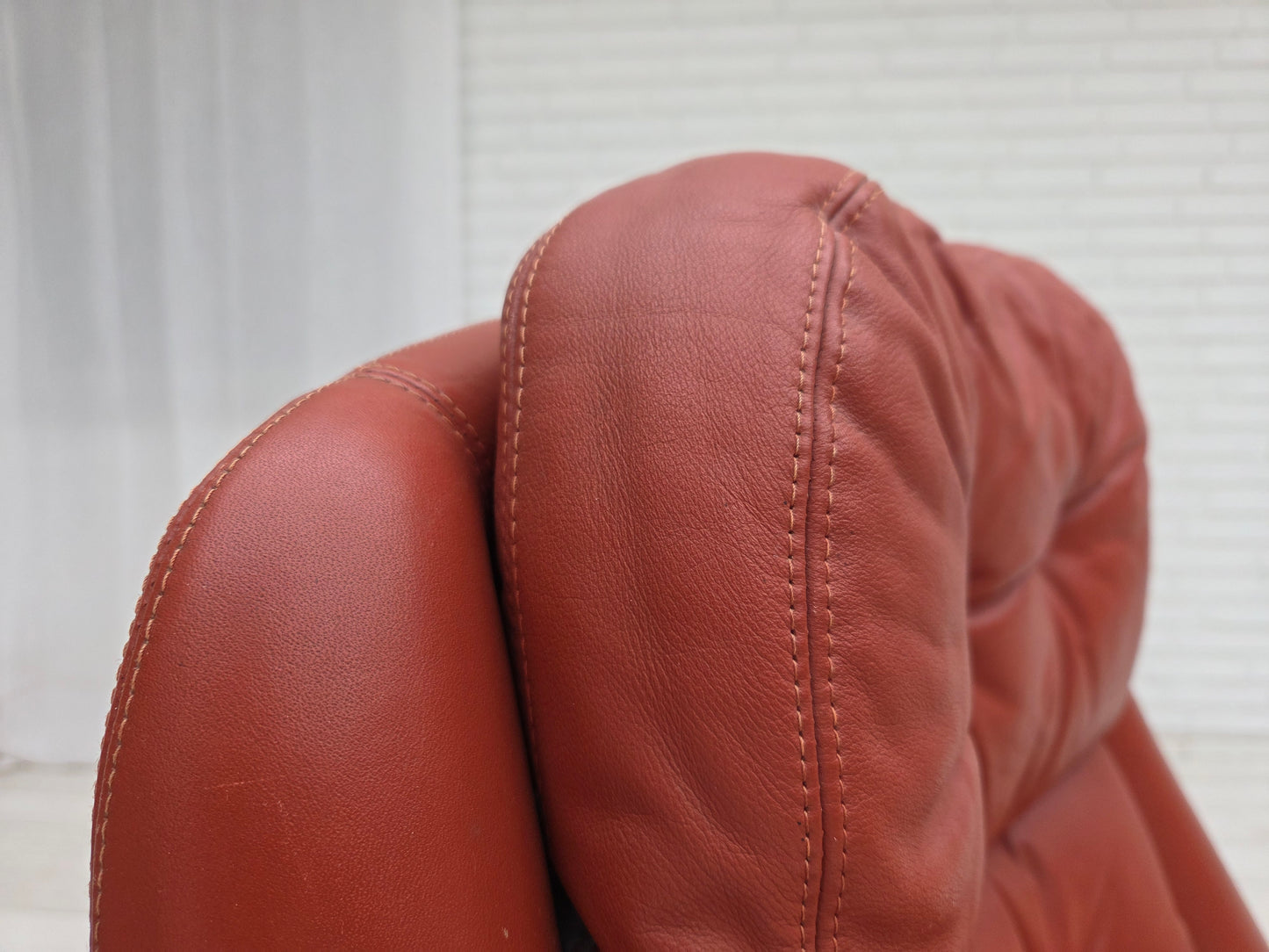 1970s, Danish design by H.W.Klein, swivel armchair, furniture leather.
