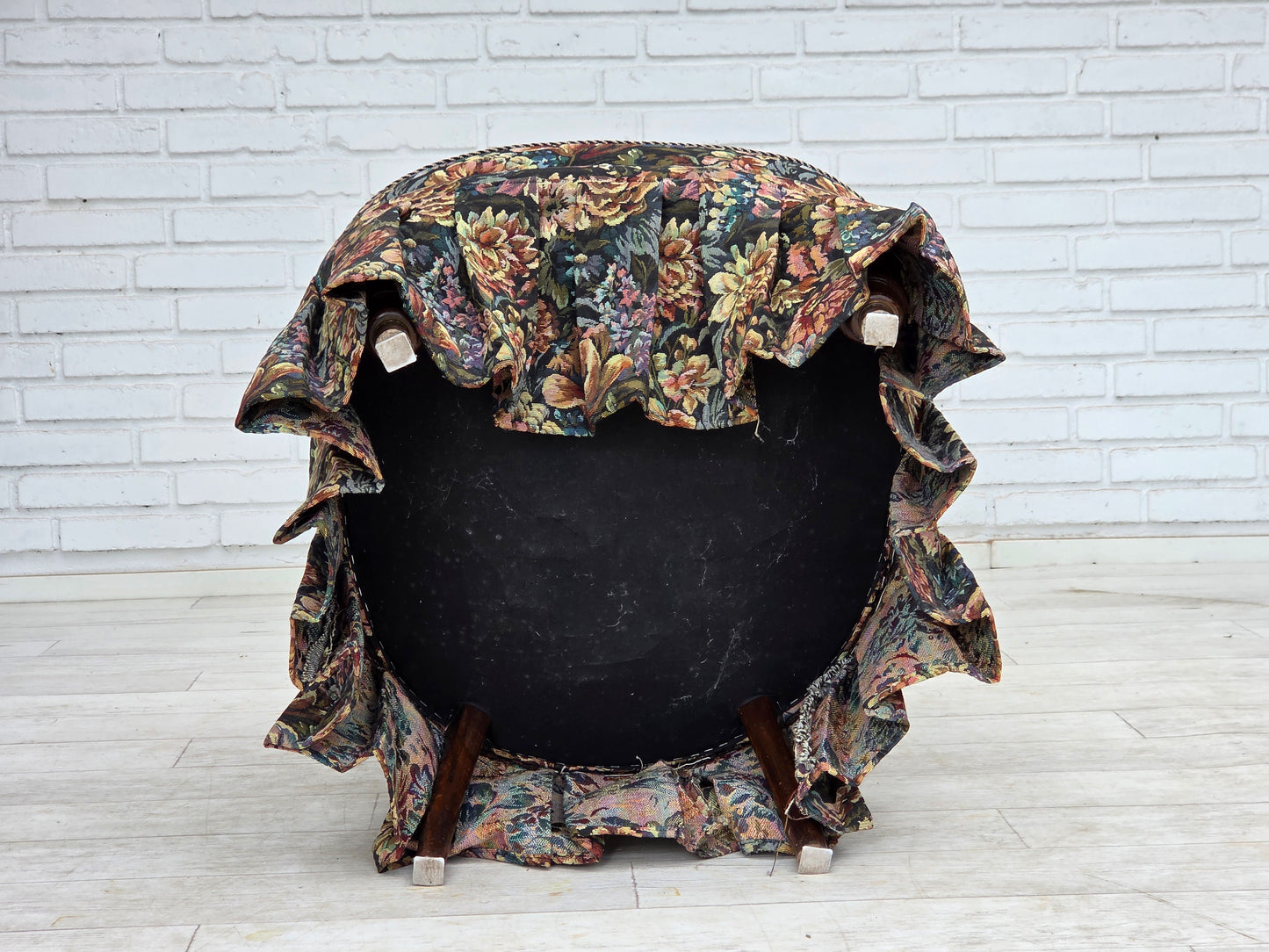 1960s, Danish cocktail lounge chair, furniture jacquard fabric.