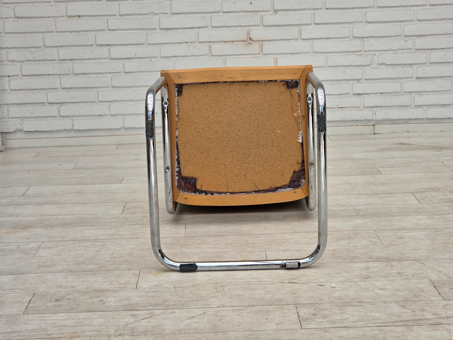 1970s, set of 4 pcs Italian dining chairs in Bauhaus style.