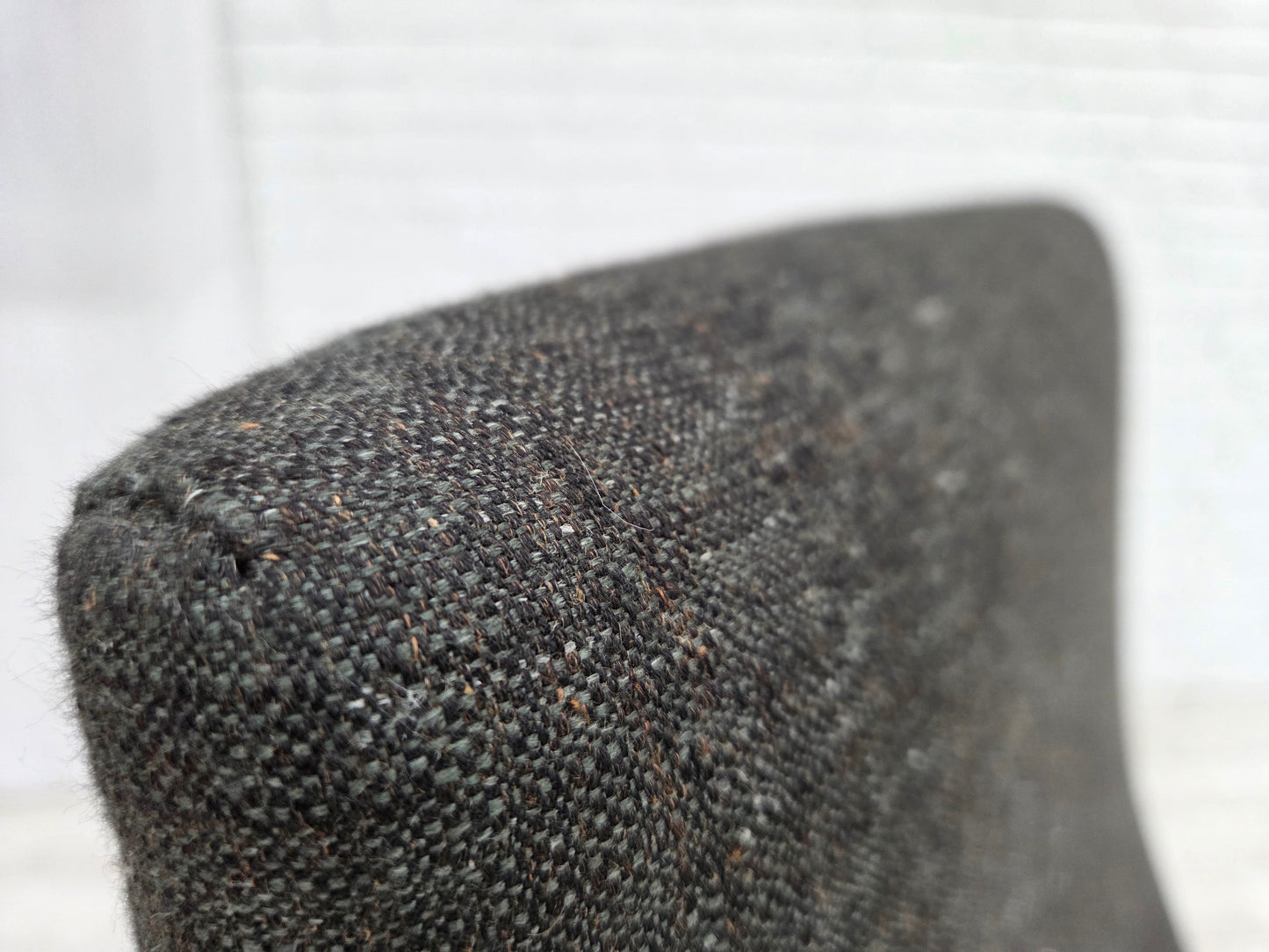 1970s, Danish highback armchair, furniture fabric, teak wood.