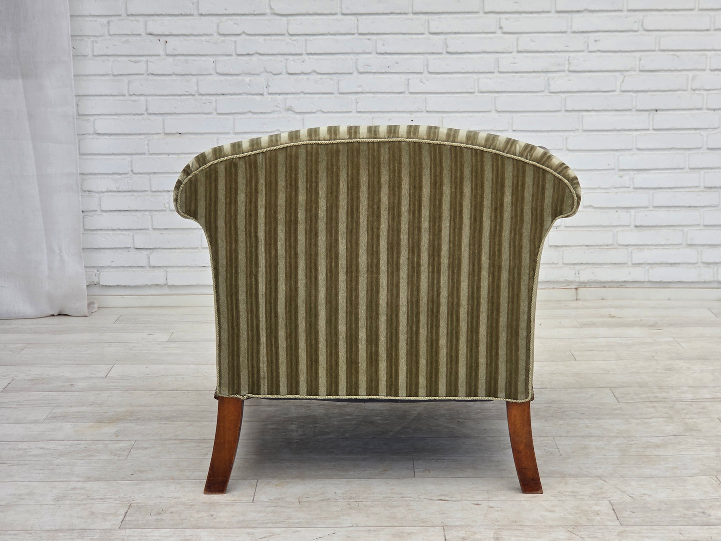 1950s, Danish armchair, furniture velour, teak wood.