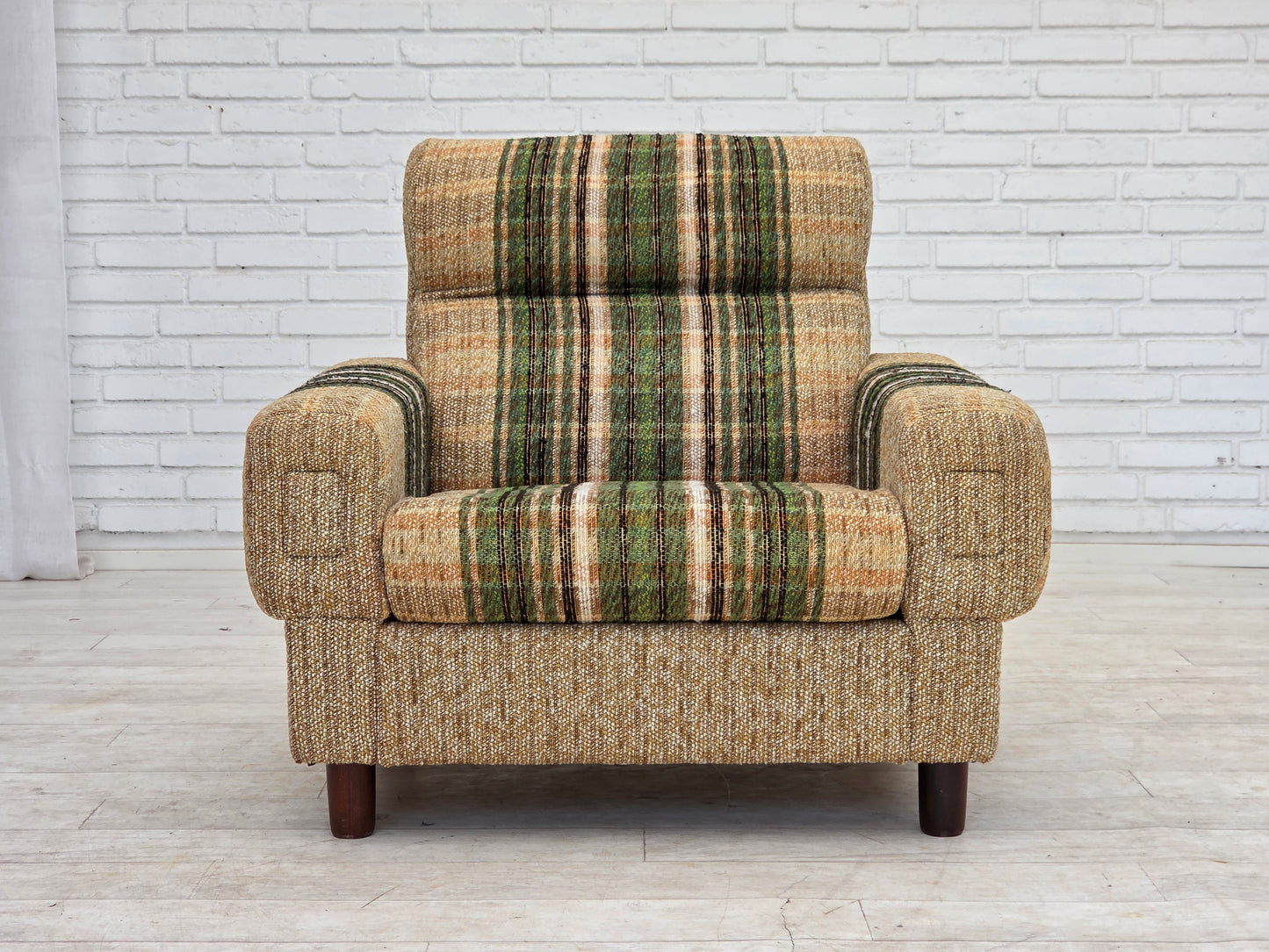 1980s, Danish club chair by Nisbo Horsens, furniture wool.