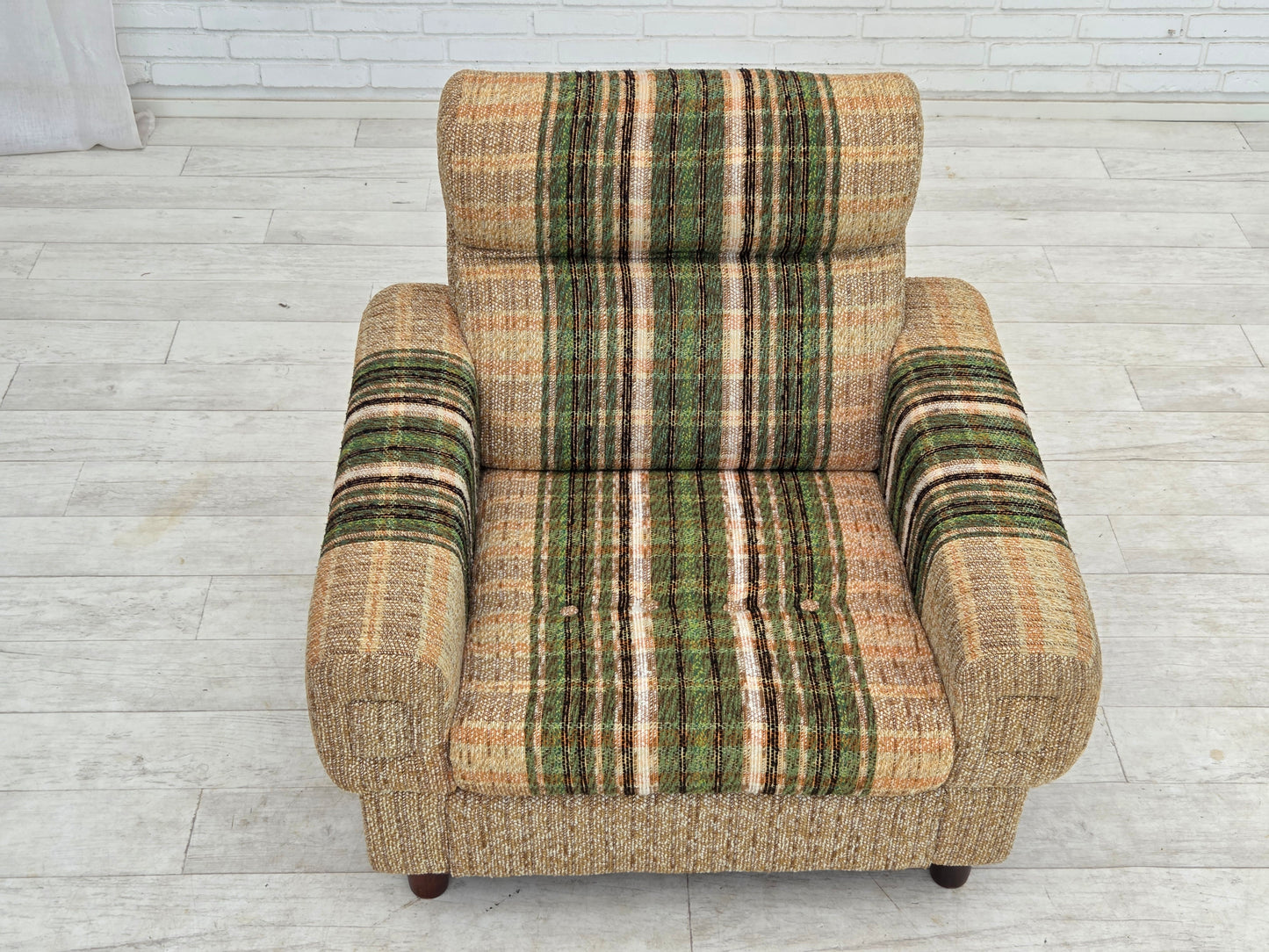 1980s, Danish club chair by Nisbo Horsens, furniture wool.