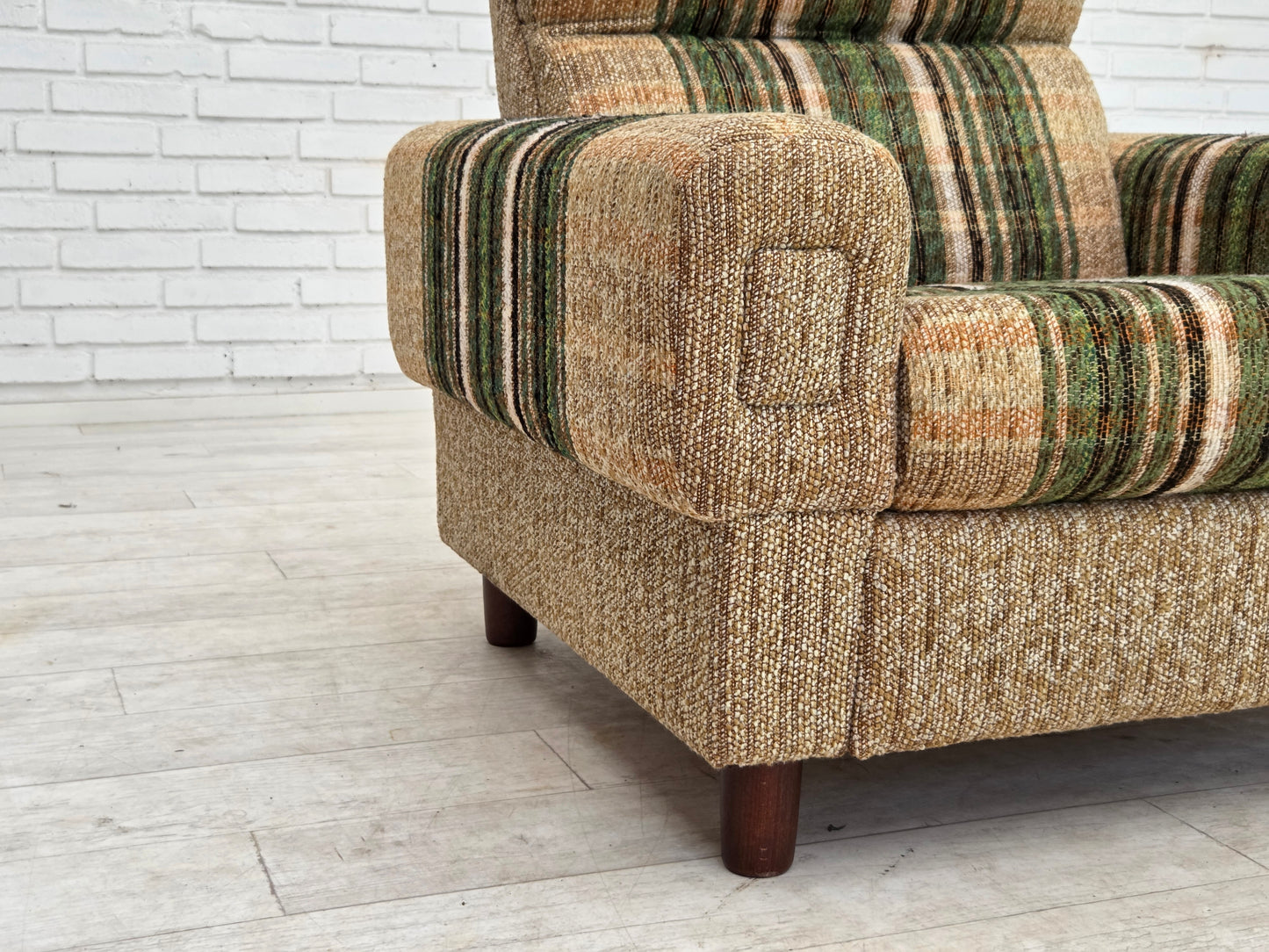 1980s, Danish club chair by Nisbo Horsens, furniture wool.