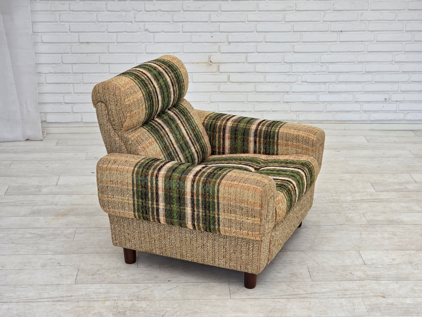 1980s, Danish club chair by Nisbo Horsens, furniture wool.