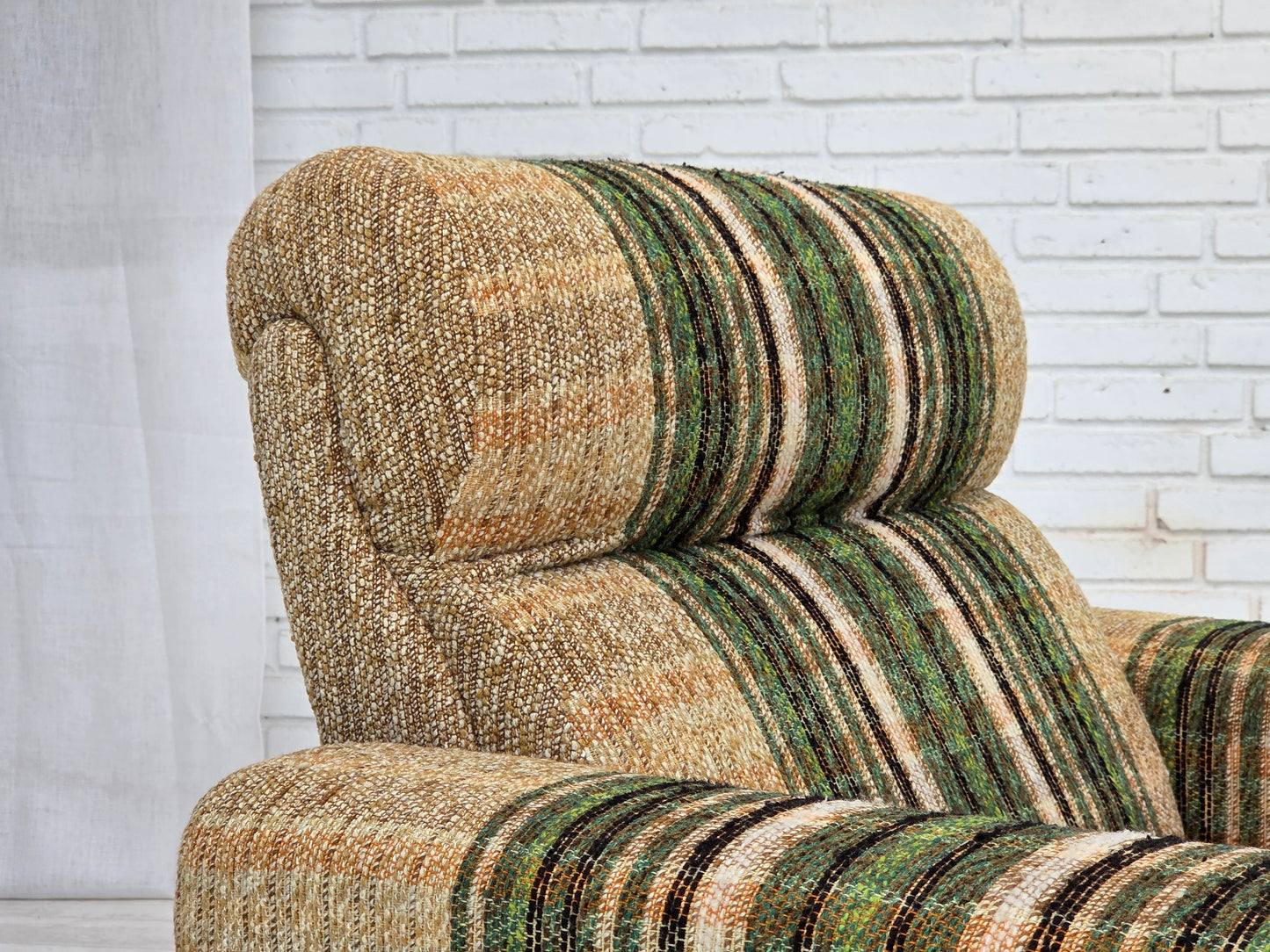 1980s, Danish club chair by Nisbo Horsens, furniture wool.