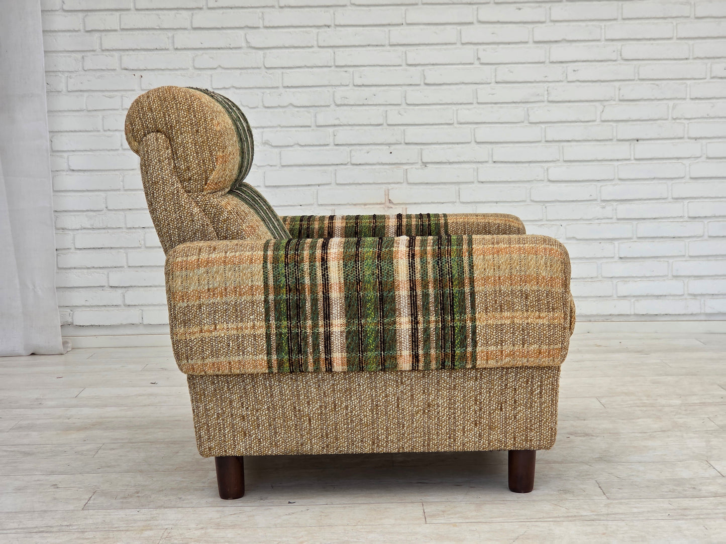 1980s, Danish club chair by Nisbo Horsens, furniture wool.