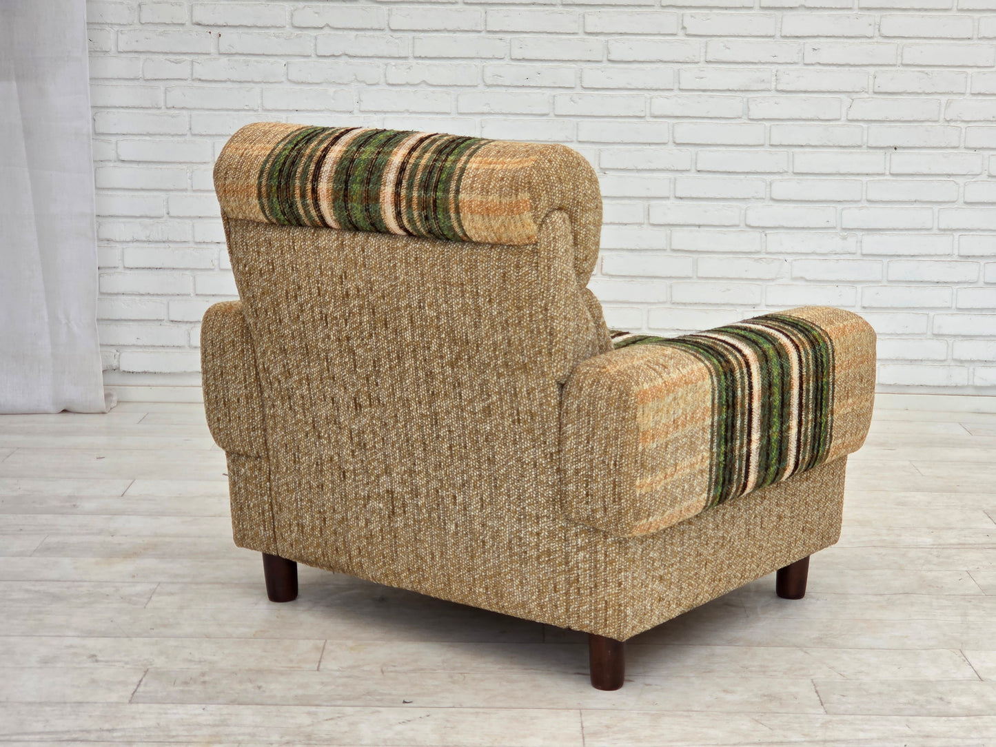1980s, Danish club chair by Nisbo Horsens, furniture wool.