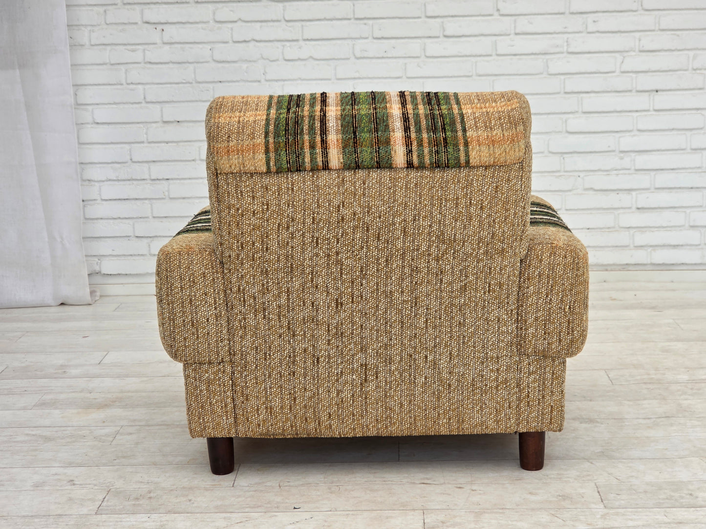 1980s, Danish club chair by Nisbo Horsens, furniture wool.
