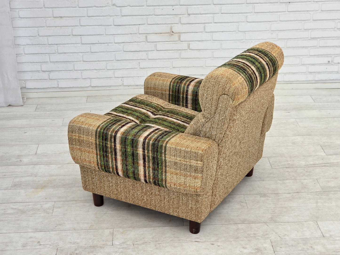 1980s, Danish club chair by Nisbo Horsens, furniture wool.