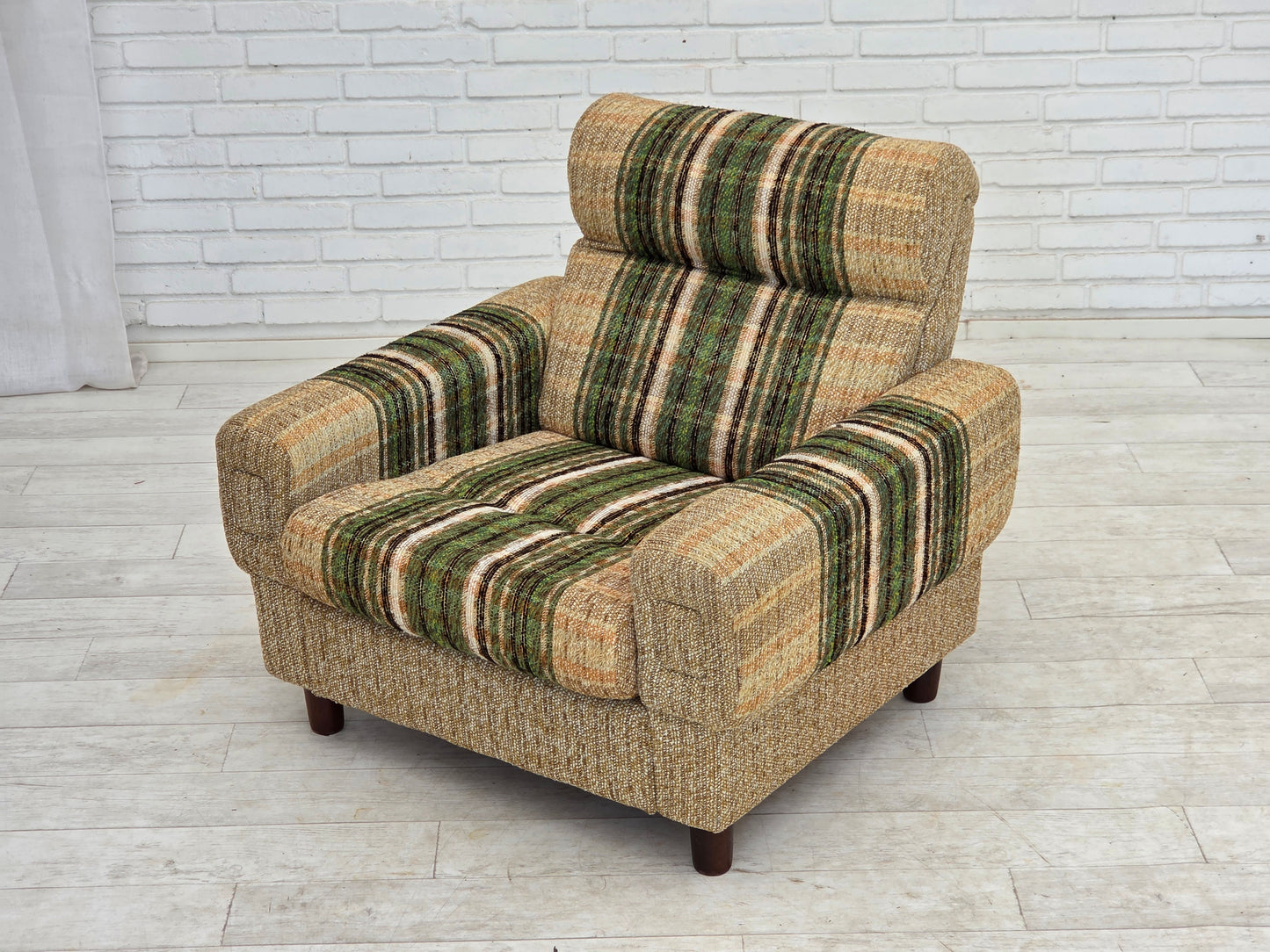 1980s, Danish club chair by Nisbo Horsens, furniture wool.