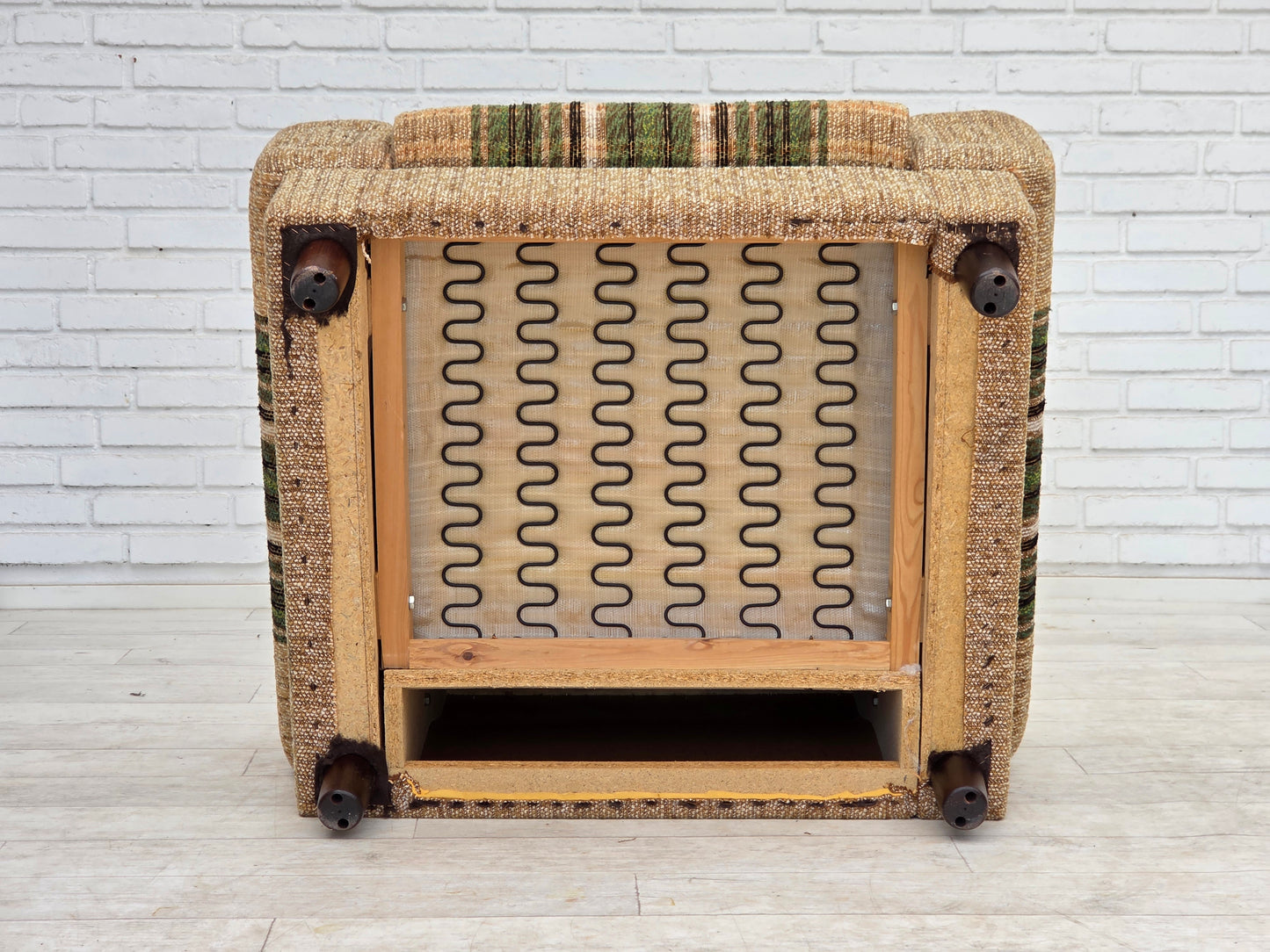 1980s, Danish club chair by Nisbo Horsens, furniture wool.