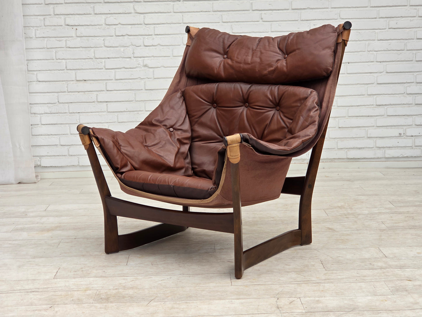 1970s, Norwegian design by Tormod Alnaes, "Trega" lounge chair.