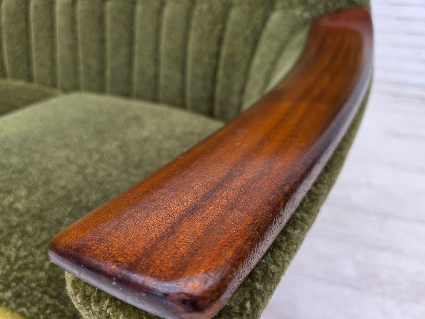 1970s, Norwegian vintage 3-seater sofa, teak wood.