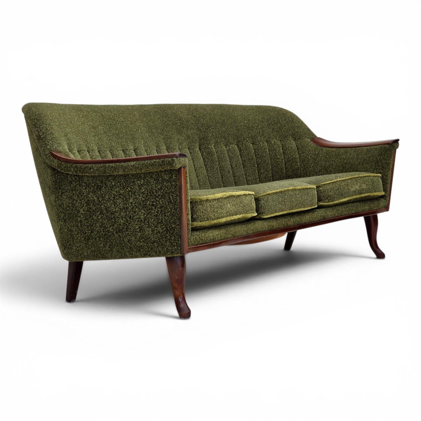 1970s, Norwegian vintage 3-seater sofa, teak wood.