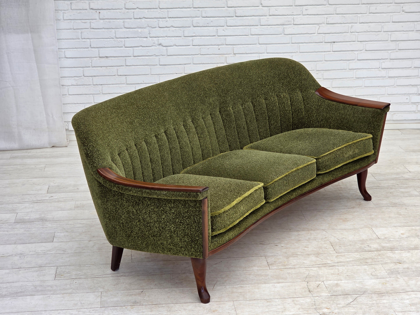 1970s, Norwegian vintage 3-seater sofa, teak wood.