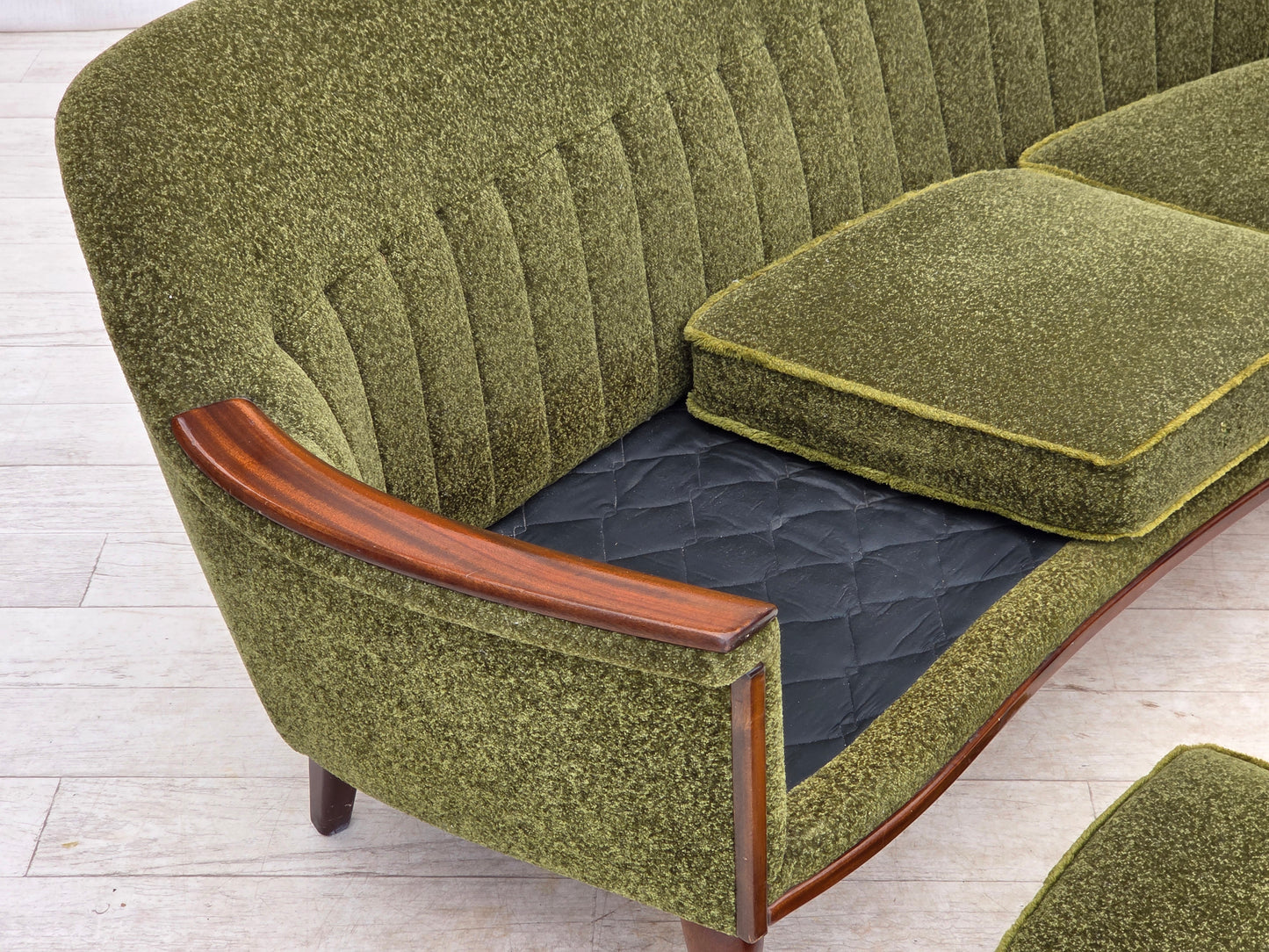 1970s, Norwegian vintage 3-seater sofa, teak wood.