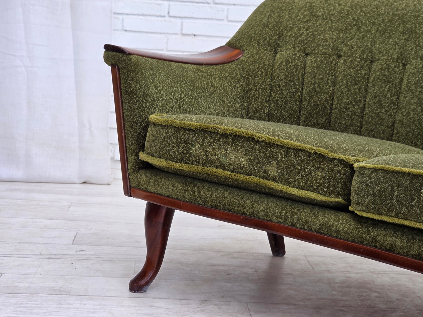 1970s, Norwegian vintage 3-seater sofa, teak wood.