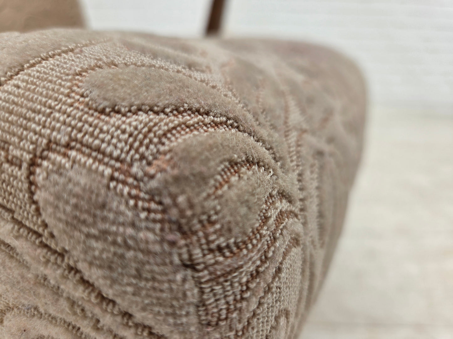 1960s, Danish armchair, furniture wool, beech wood.