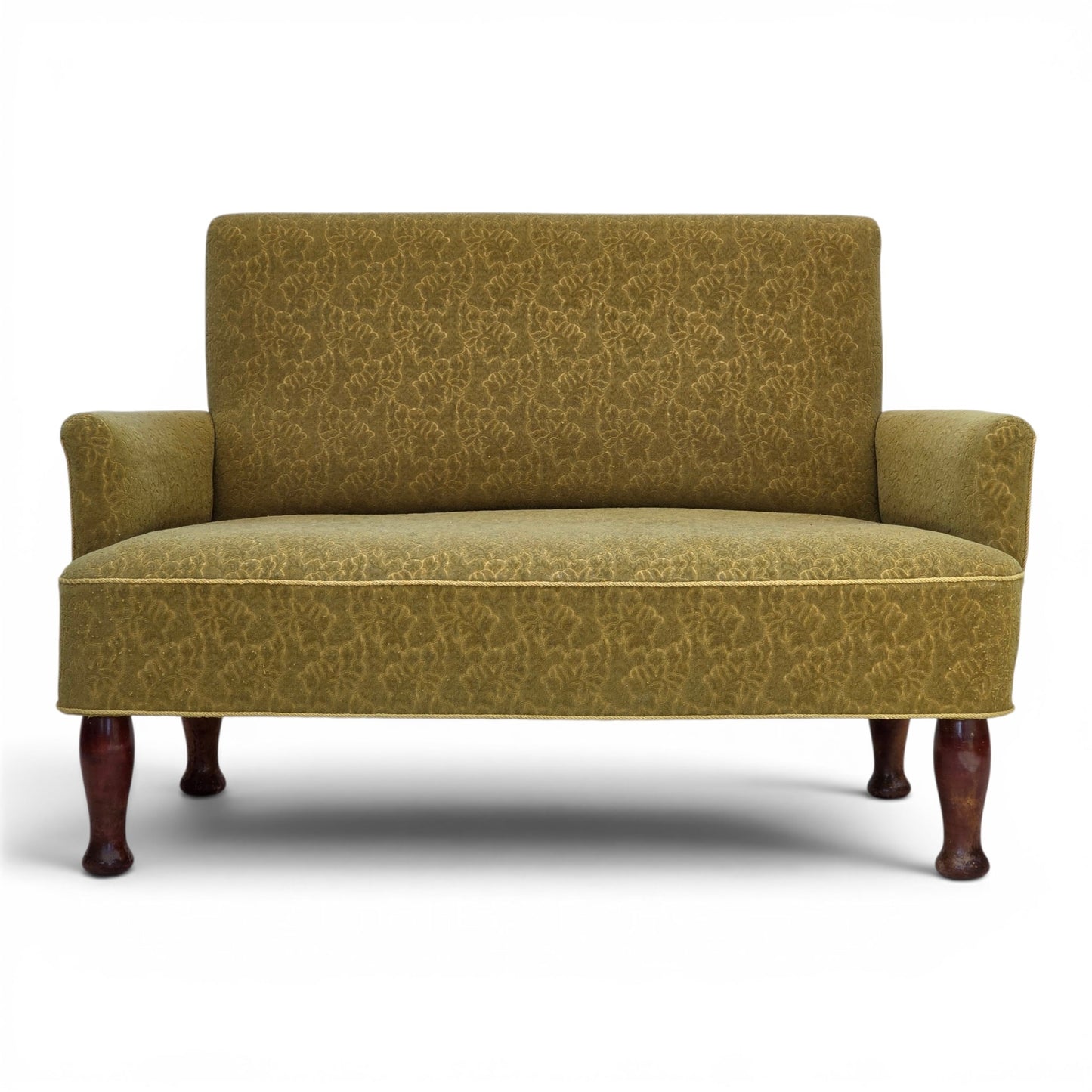 1950s, Danish 2-seater sofa, furniture wool fabric.