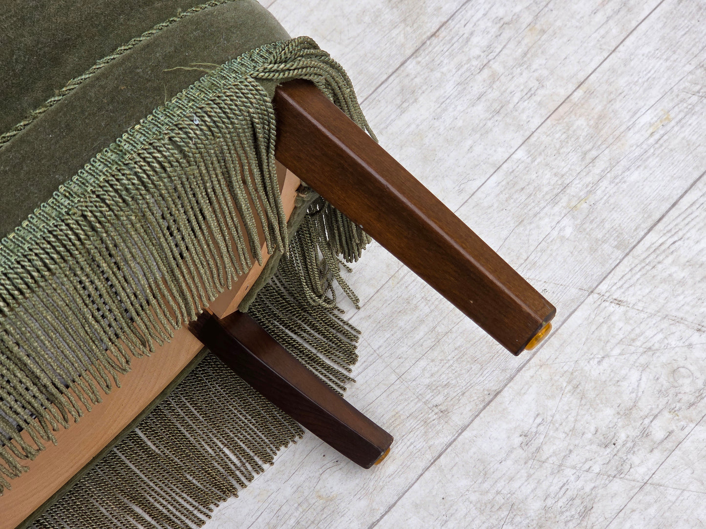 1970s, Danish armchair, green furniture velour.