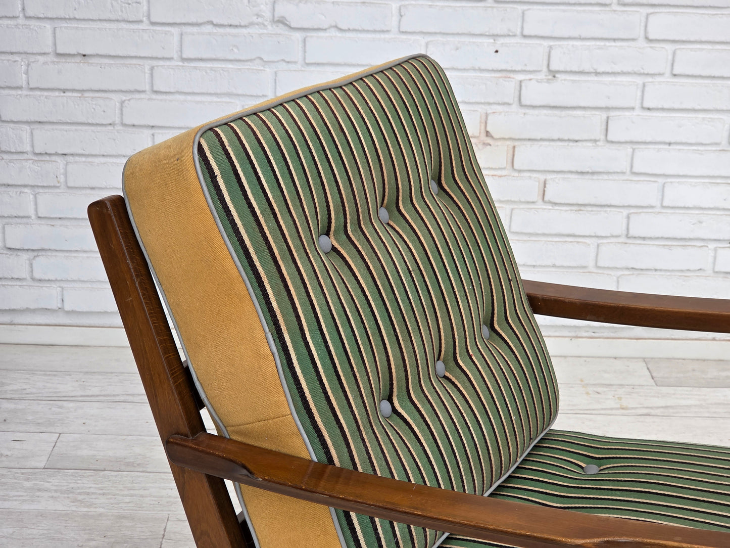 1960s, Danish armchair, furniture wool, beech wood.