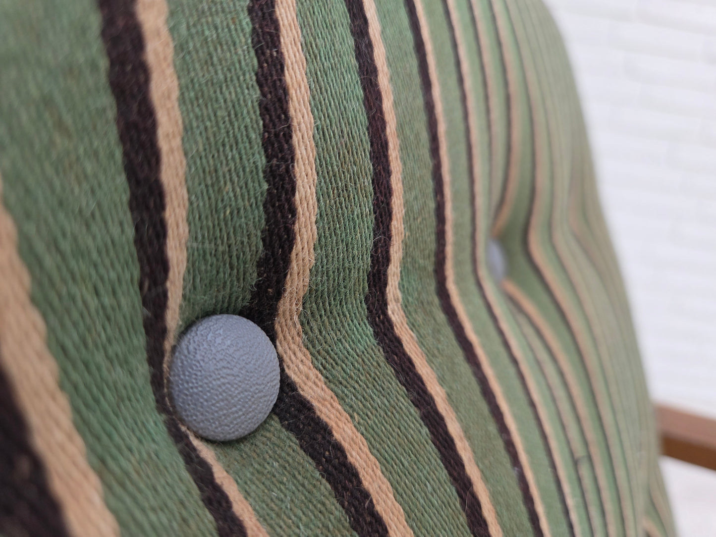 1960s, Danish armchair, furniture wool, beech wood.