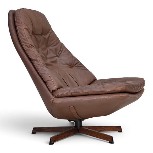 1970s, Danish design by Madsen & Schubell, swivel lounge chair.
