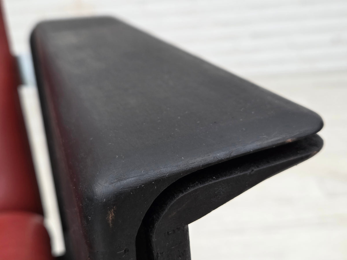 1970s, Danish armchair by Arne Vodder, furniture leather, chrome steel.