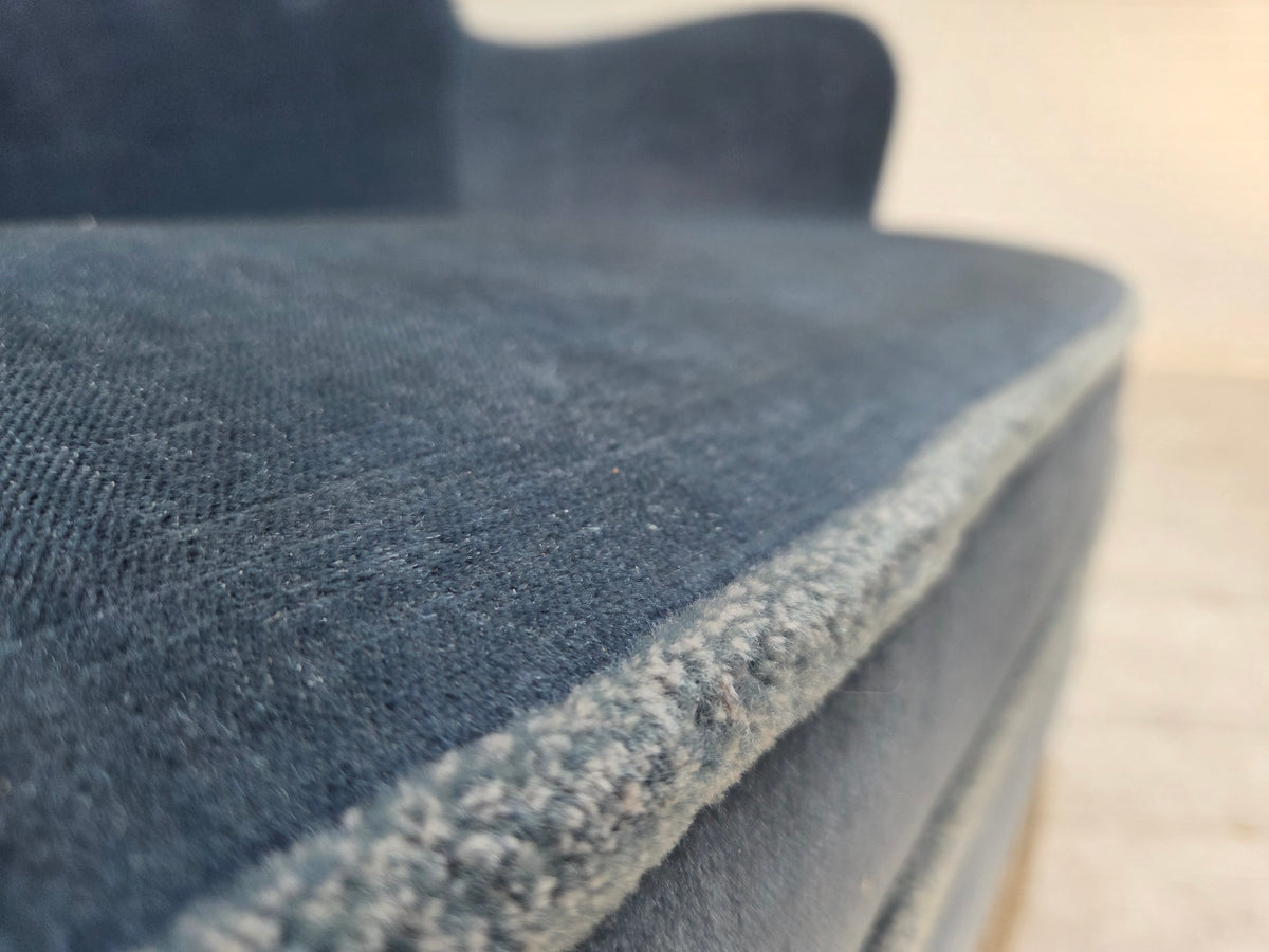 1970s, Danish 2-seater sofa, furniture velour, beech wood.