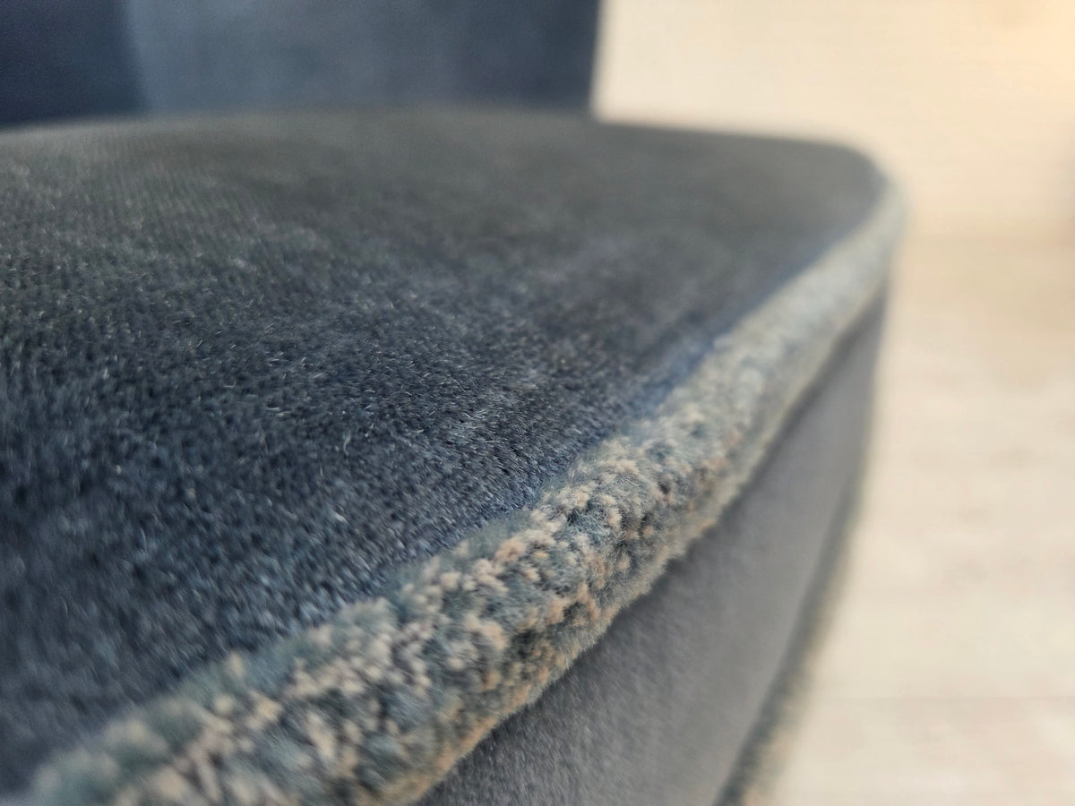 1970s, Danish armchair, furniture velour, beech wood.