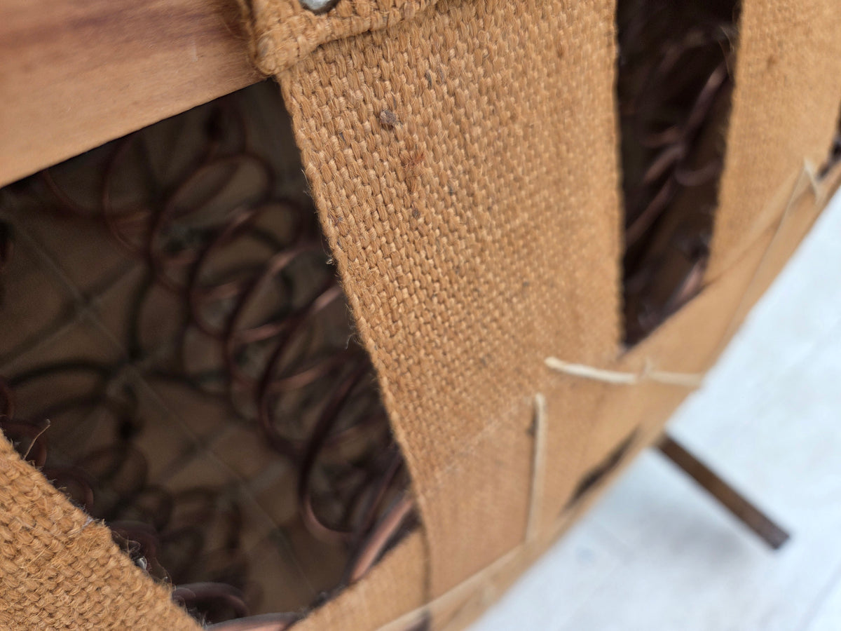 1960s, Danish armchair, green furniture velour, beech wood.