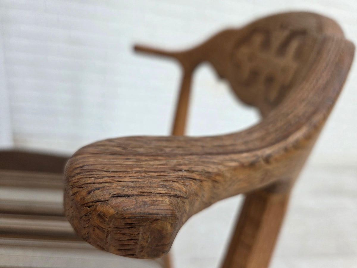 1960s, Danish design by Henning Kjærnulf, set of 4 chairs, wool, oak wood.