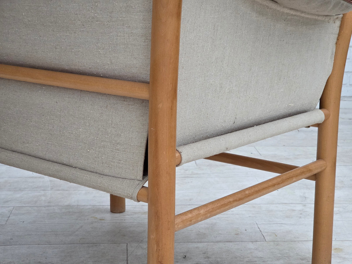 1970s, Swedish design by Gunnar Kentemo, armchair model G7 Pedro, leather.