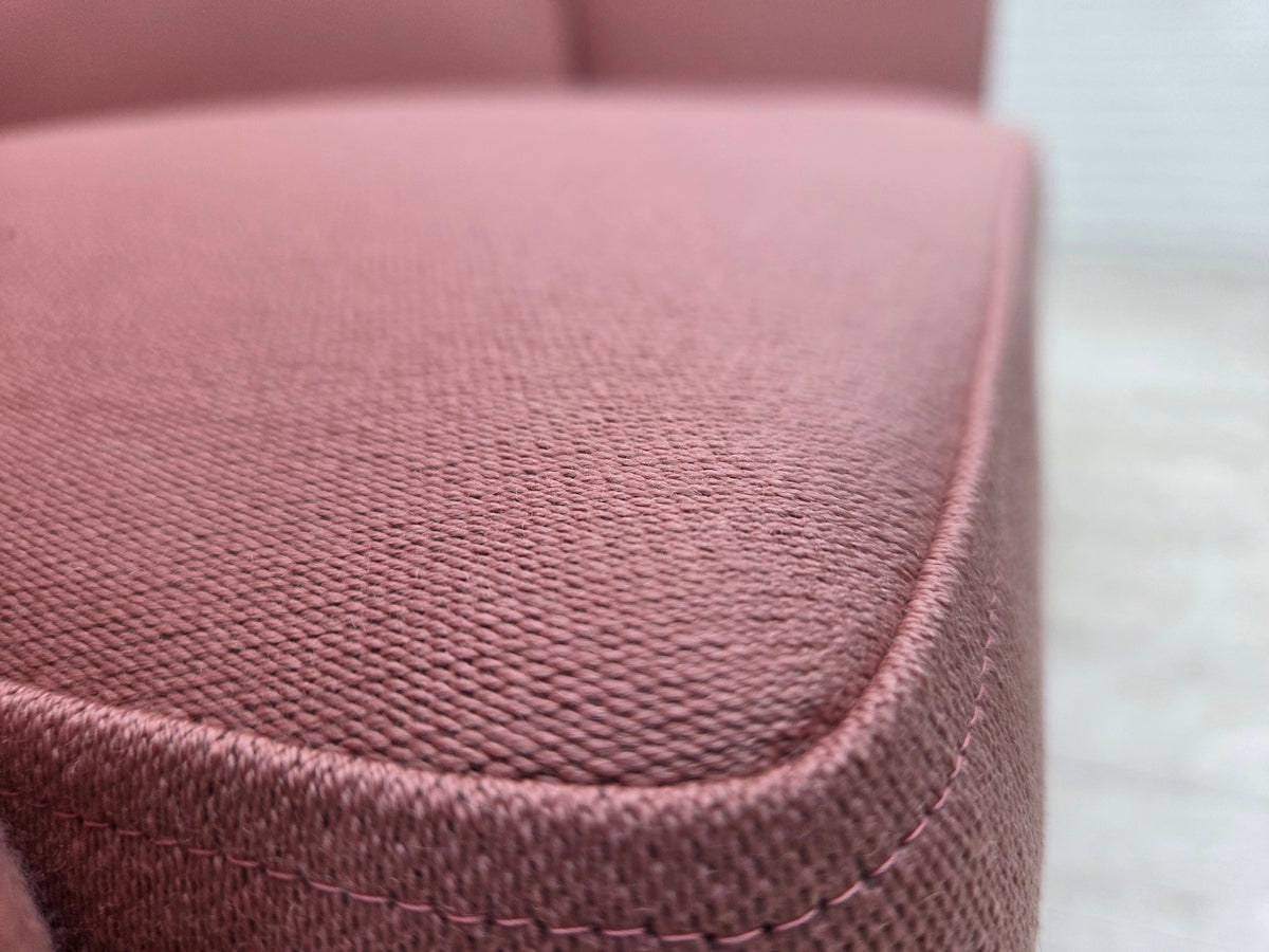 1970s, Danish 2-seater "Spanish" drop arm sofa, furniture wool.