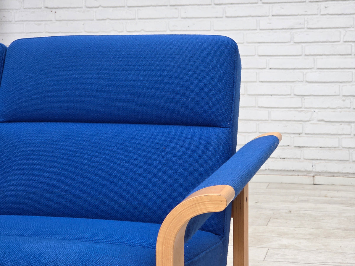 1970s, Danish design by Magnus Olesen, 2-seater sofa, furniture wool.