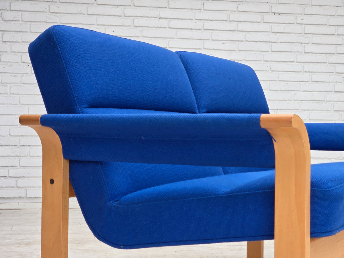 1970s, Danish design by Magnus Olesen, 2-seater sofa, furniture wool.