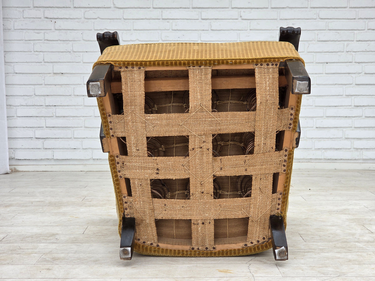 1950s, Danish armchair, furniture corduroy, beech wood.