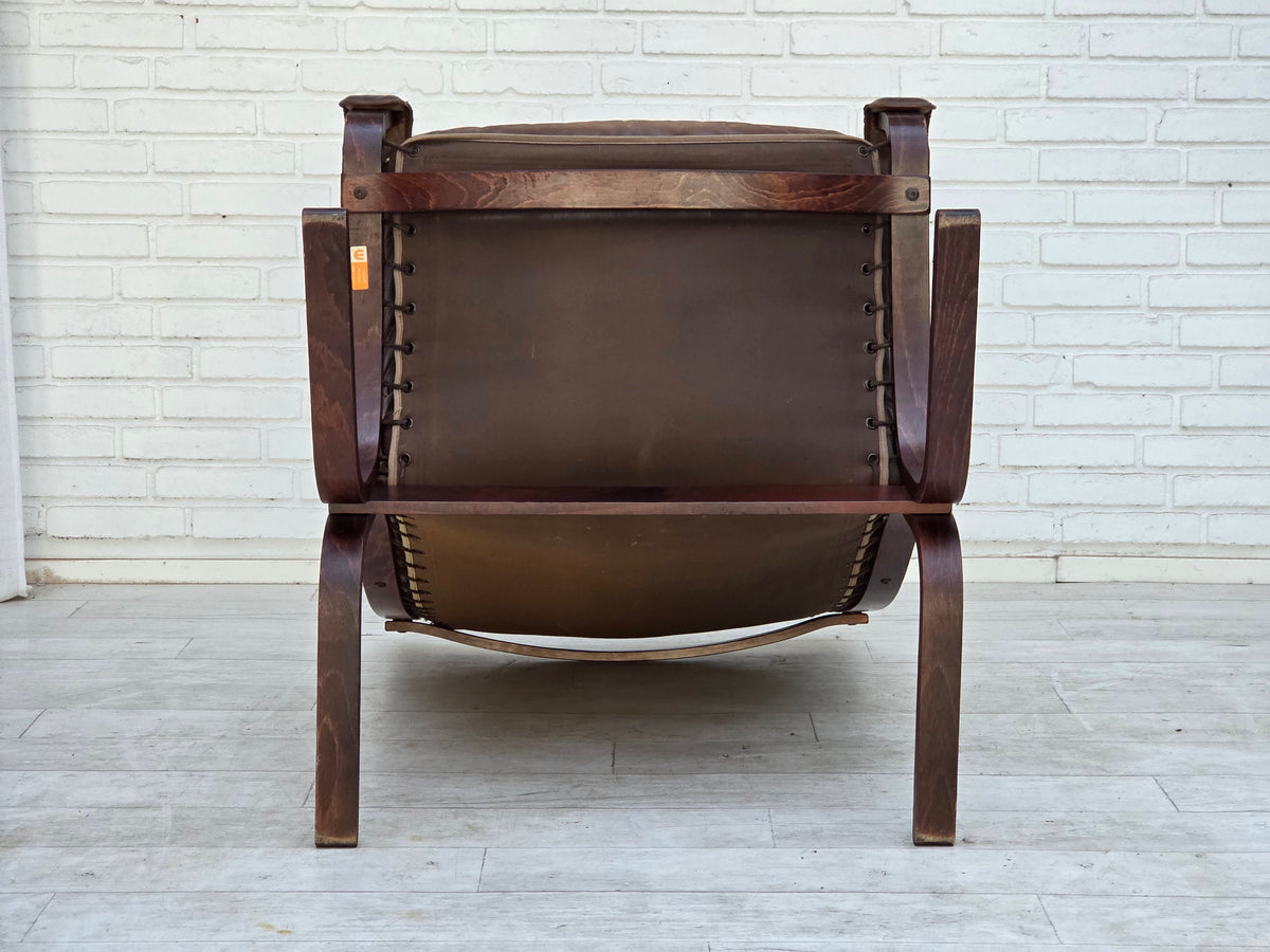 1970s, Norwegian design by Ingmar Relling, chair model "Siesta" with footstool.