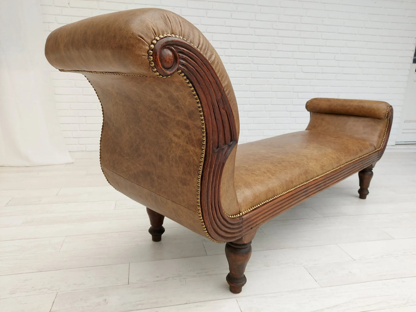 Danish antique chaise longue / daybed, early 20th century, renovated