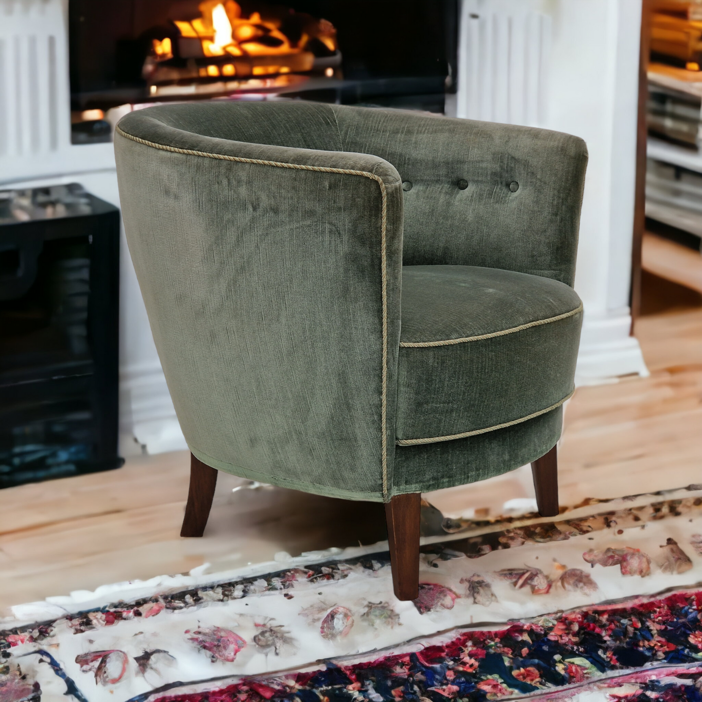 1960s, Danish design, curved loungechair, original very good condition.