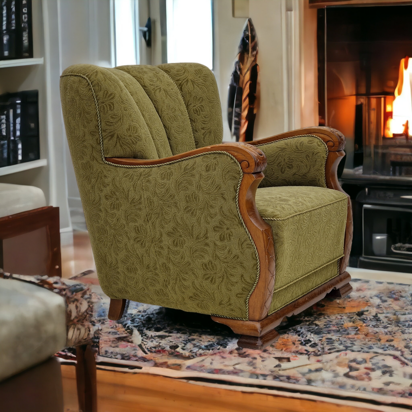 1950s, pair of vintage Danish armchairs, original very good condition.