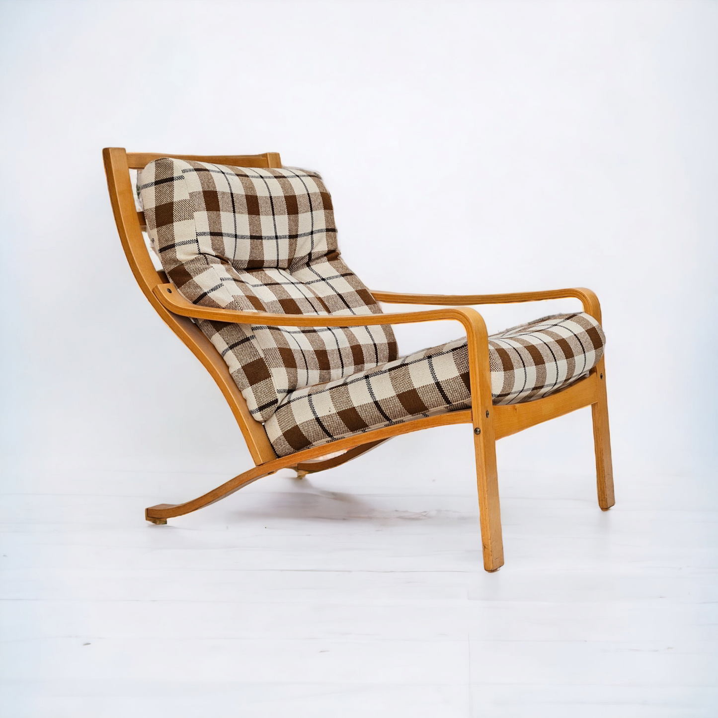 1970s, Danish design, par of two lounge chairs in furniture wool, original very good condition.