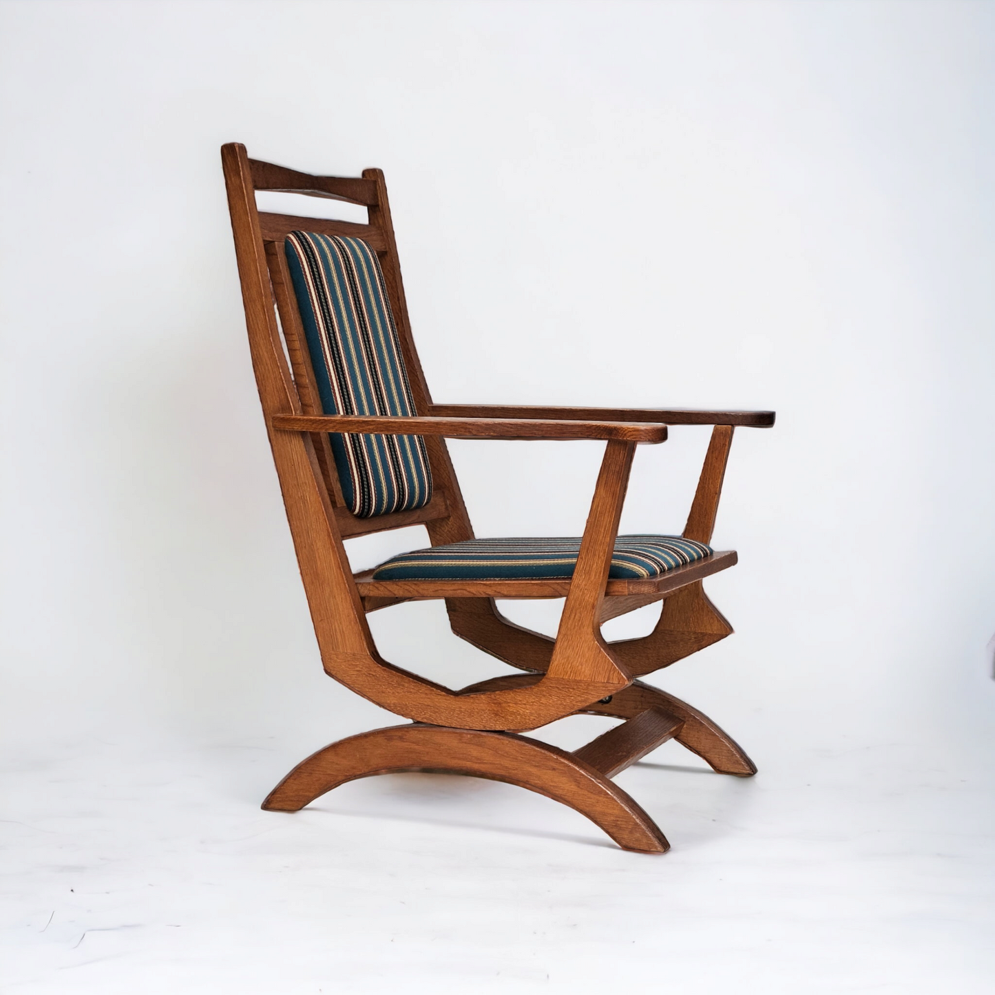 1950-60s, Danish highback rocking chair in original very good condition.