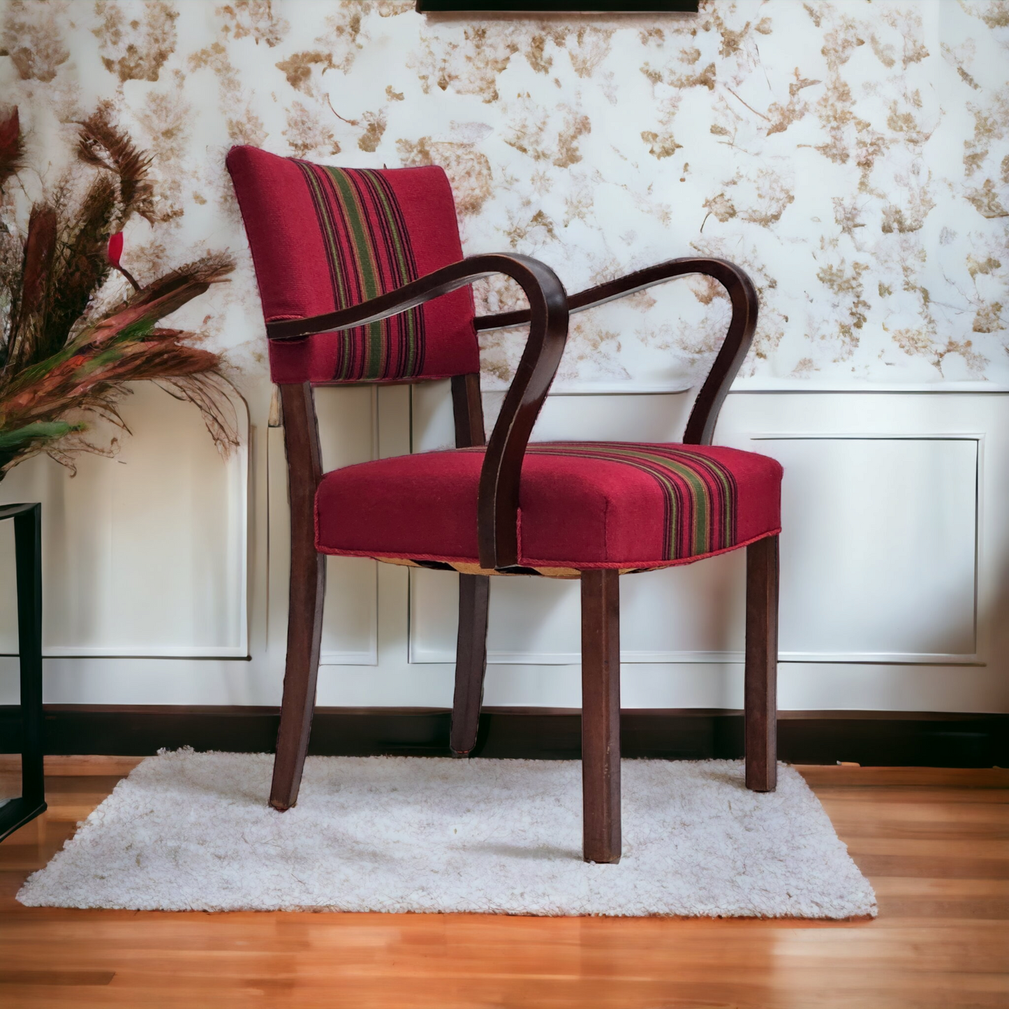 1950s, pair of Danish armchairs, original very good condition, ash wood.