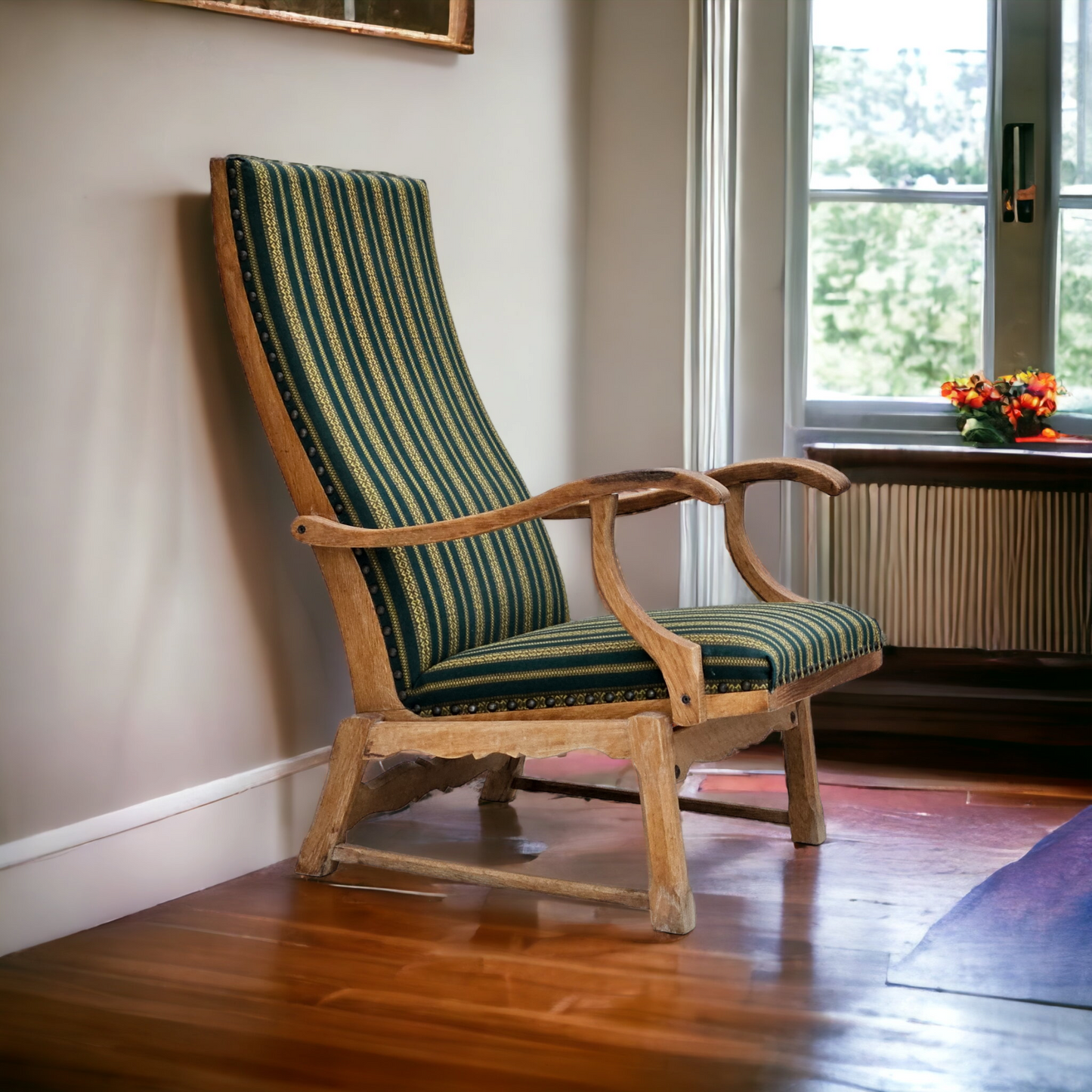 1950-60s, Danish highback rocking chair, original very good condition.