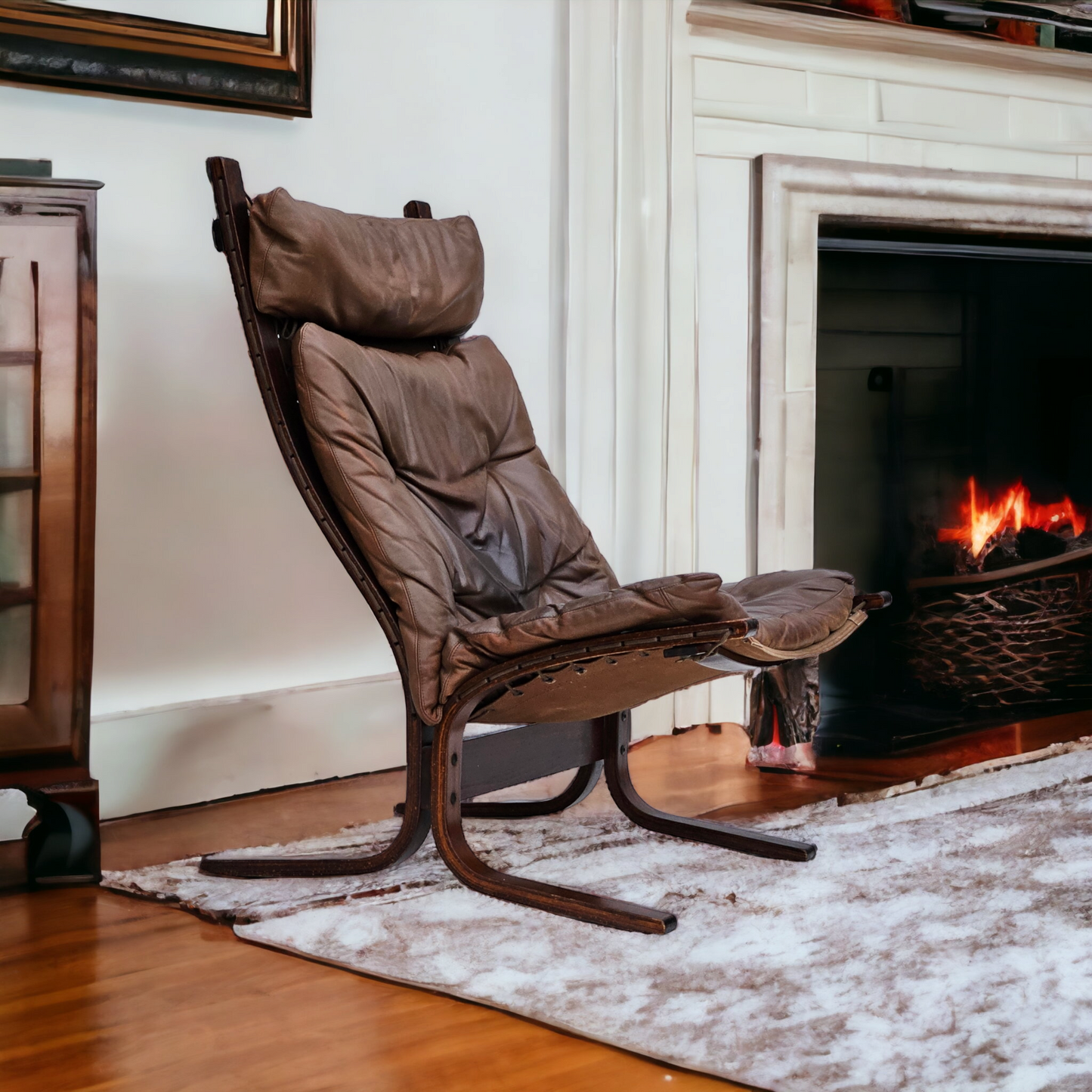 1970’s, Norwegian design, "Siesta" lounge chair by Ingmar Relling, leather, bentwood.