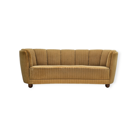 1960s, Danish vintage 3 seater "Banana" sofa, original condition.