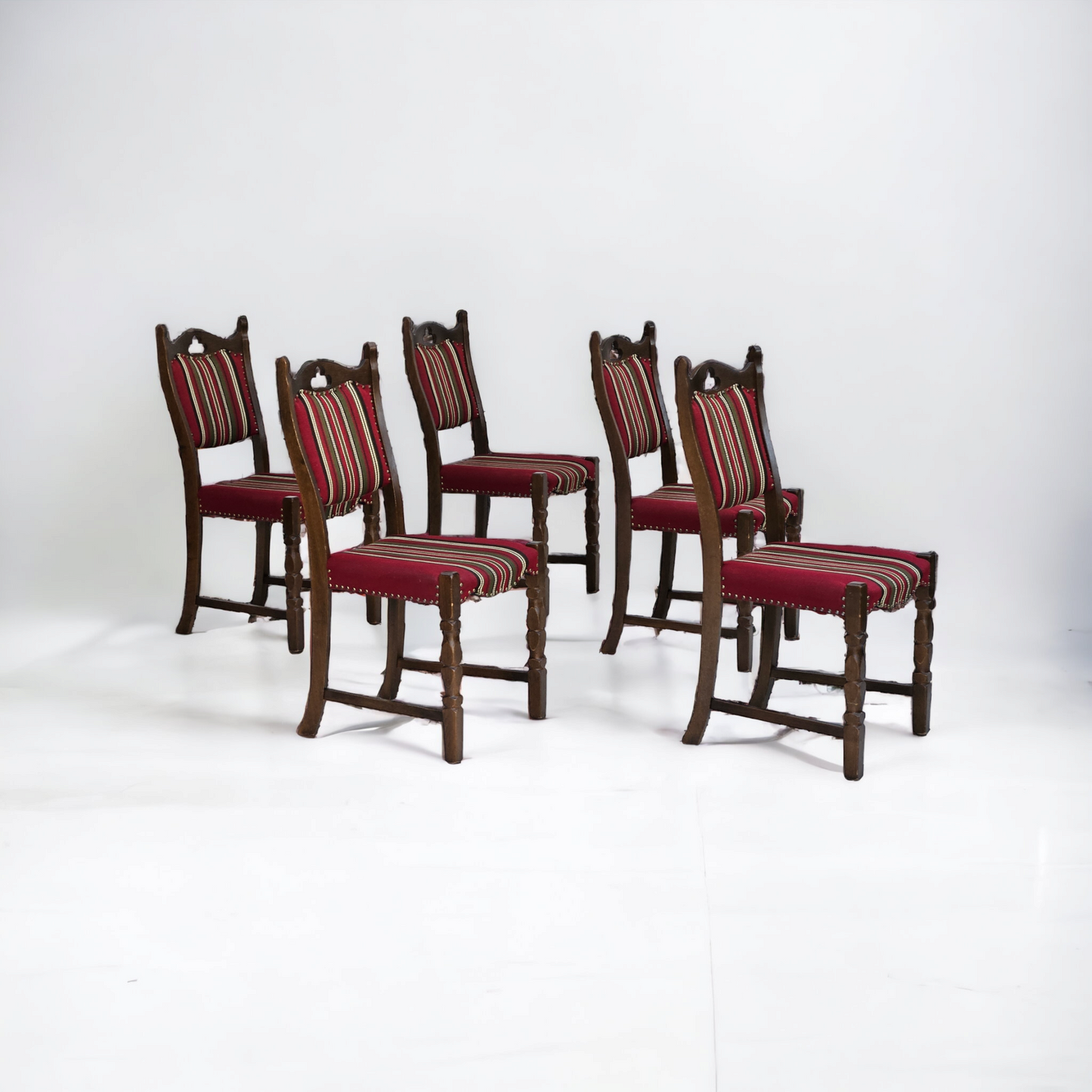 1960s, set of 5 pcs Danish dinning chairs, original good condition.